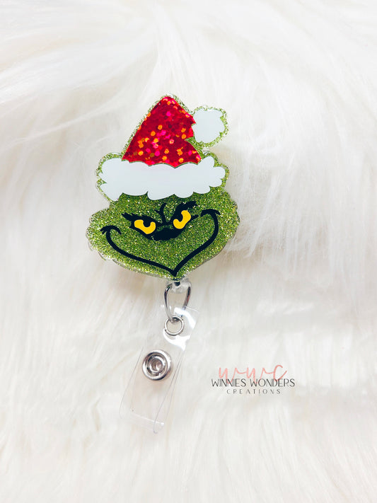 Grinch Badge Reel