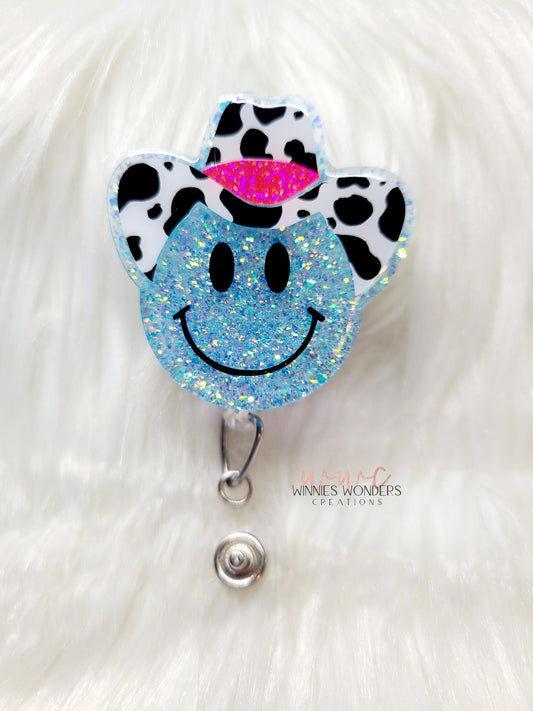 Cowboy Smiley Badge Reel