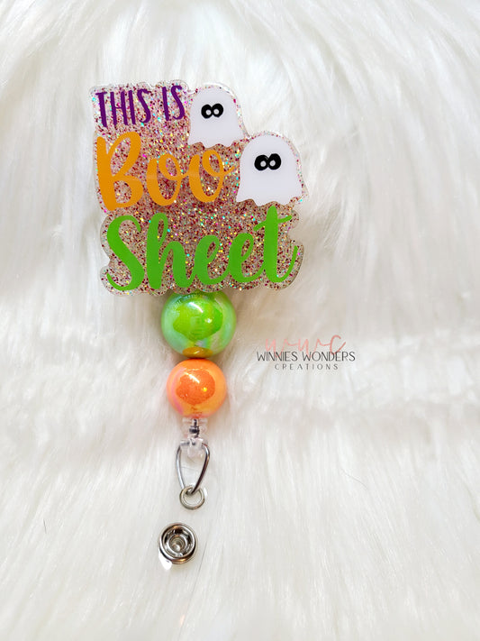 This is BOO Sheet Badge Reel