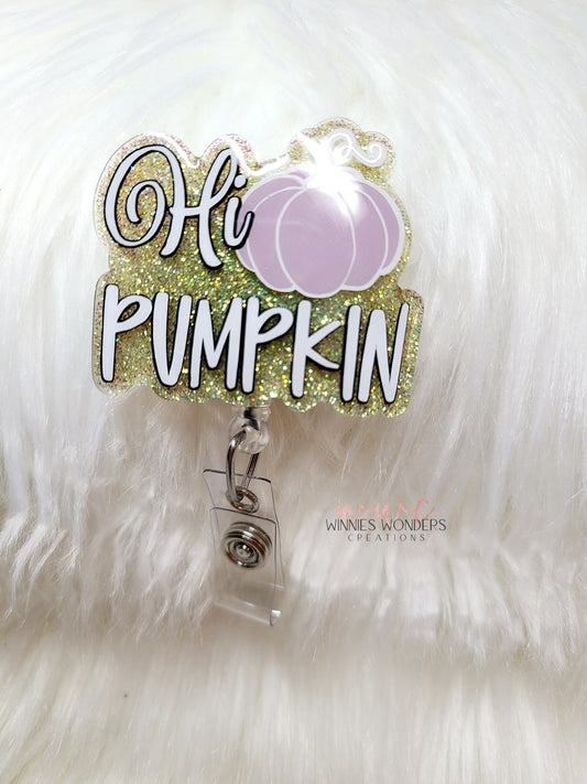 Hi Pumpkin Badge Reel