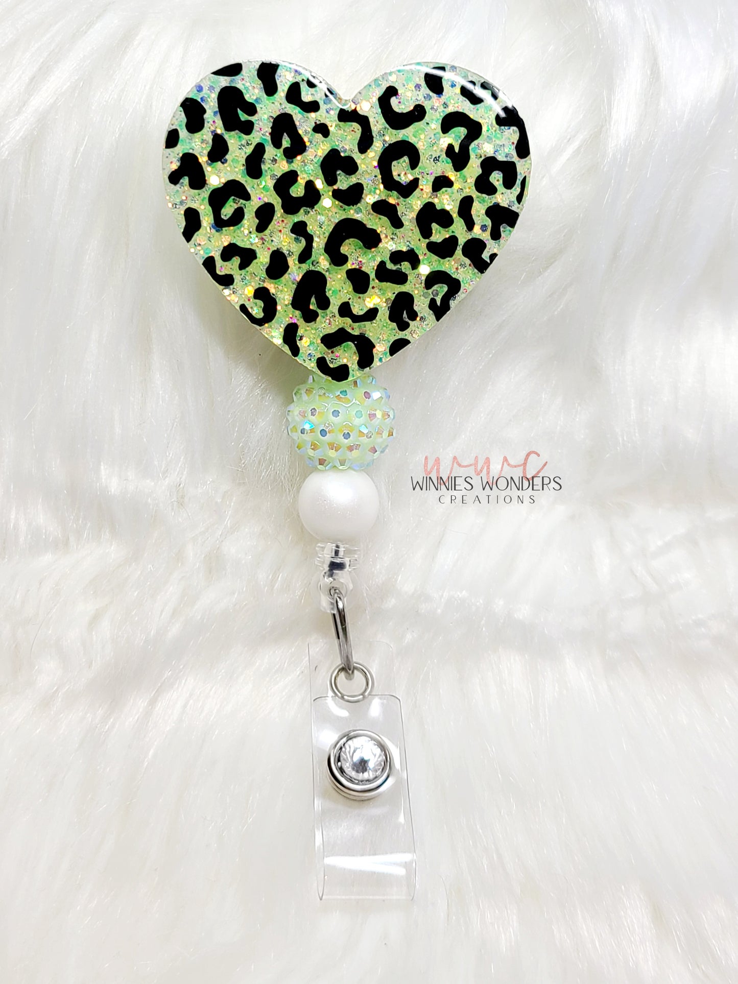 Leopard Heart Badge Reel