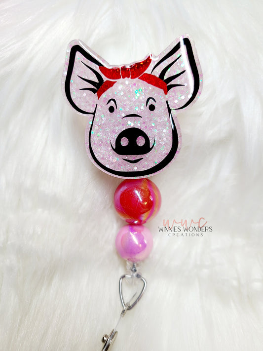 Pig Badge Reel