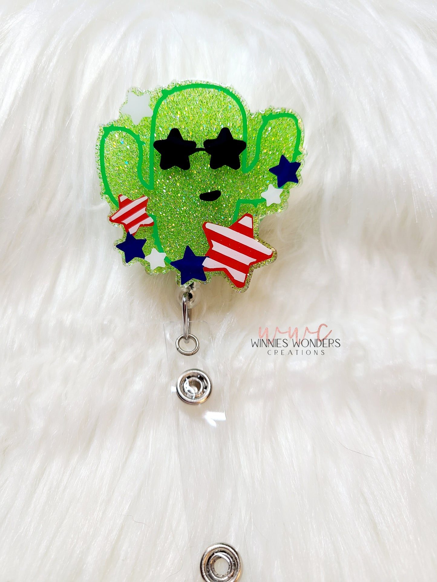 4th of July Cactus Badge Reel