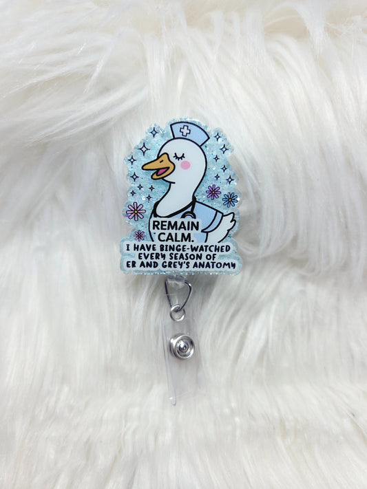 Remain Calm Badge Reel