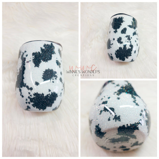 Cow Print 12oz Wine Tumbler