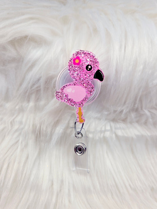 Flamingo Badge Reel