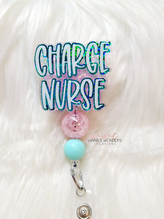 Charge Nurse Badge Reel