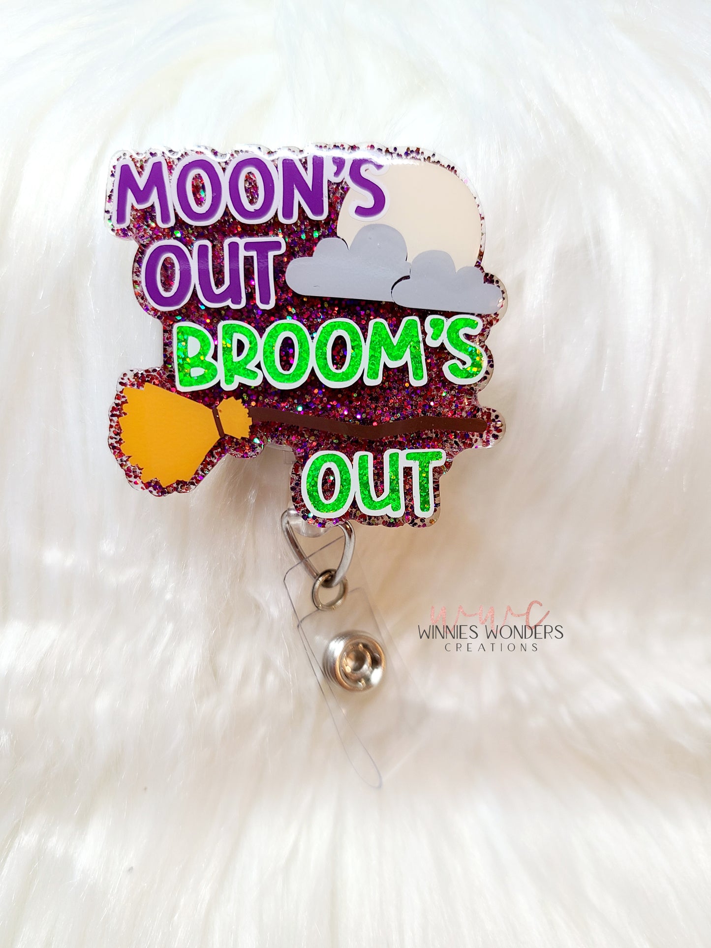 Moons Out Brooms Out Badge Reel