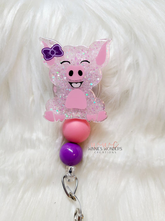 Pig Badge Reel