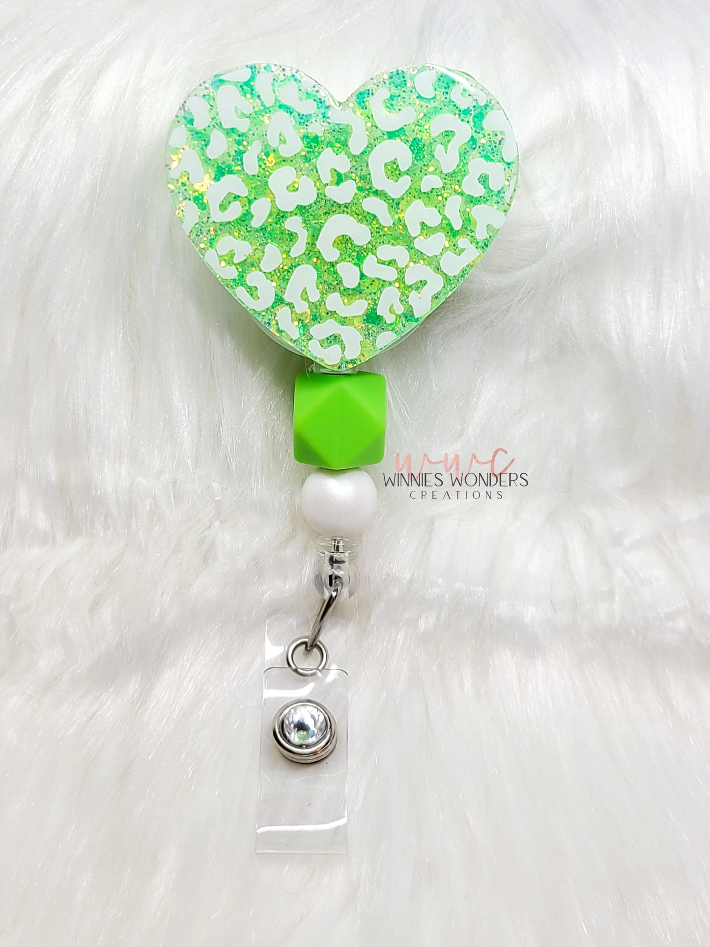 Leopard Heart Badge Reel