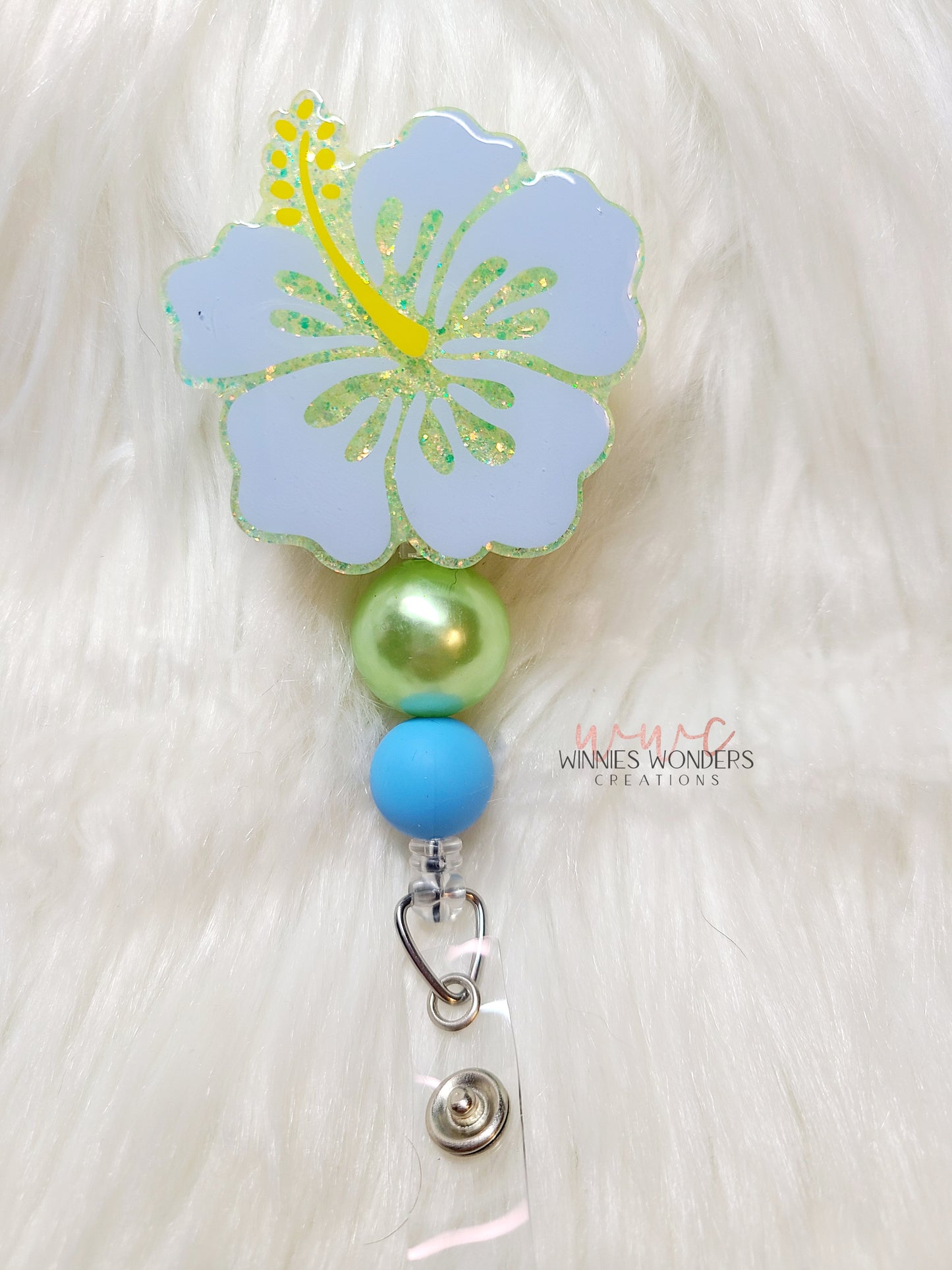 Hibiscus Flower Badge Reel