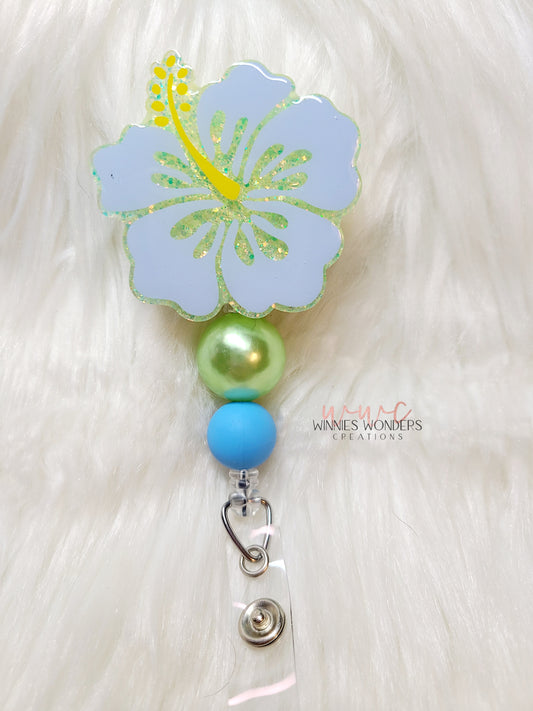 Hibiscus Flower Badge Reel