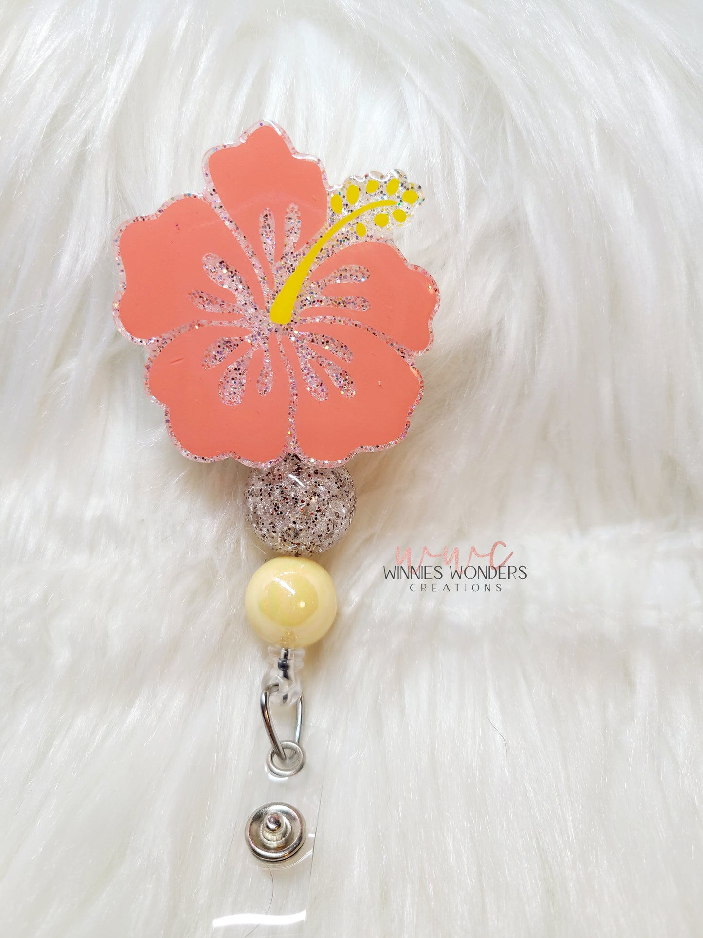 Hibiscus Flower Badge Reel