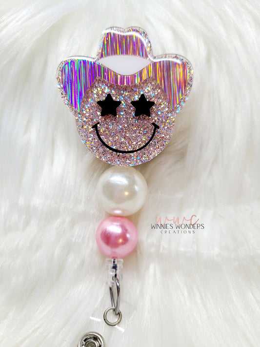 Cowboy Smiley Badge Reel