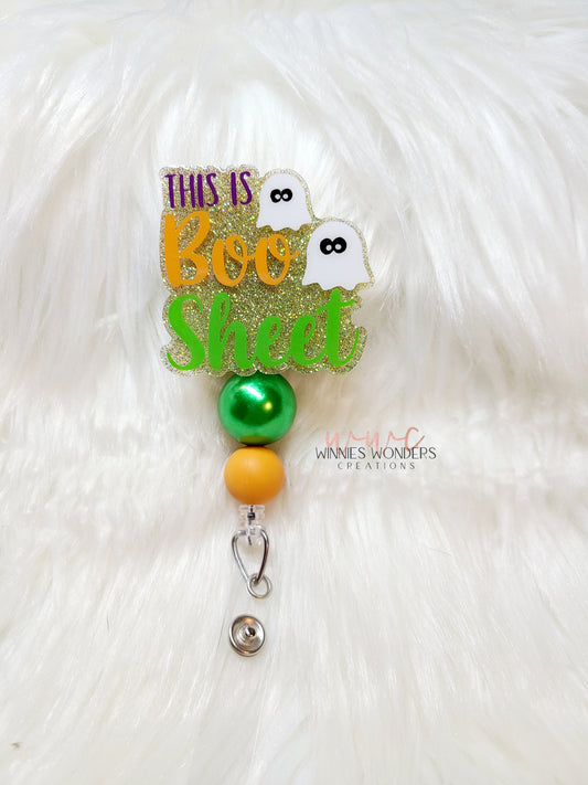 This is BOO Sheet Badge Reel