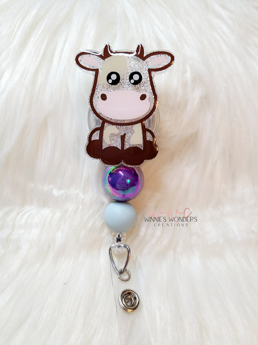 Cow Badge Reel