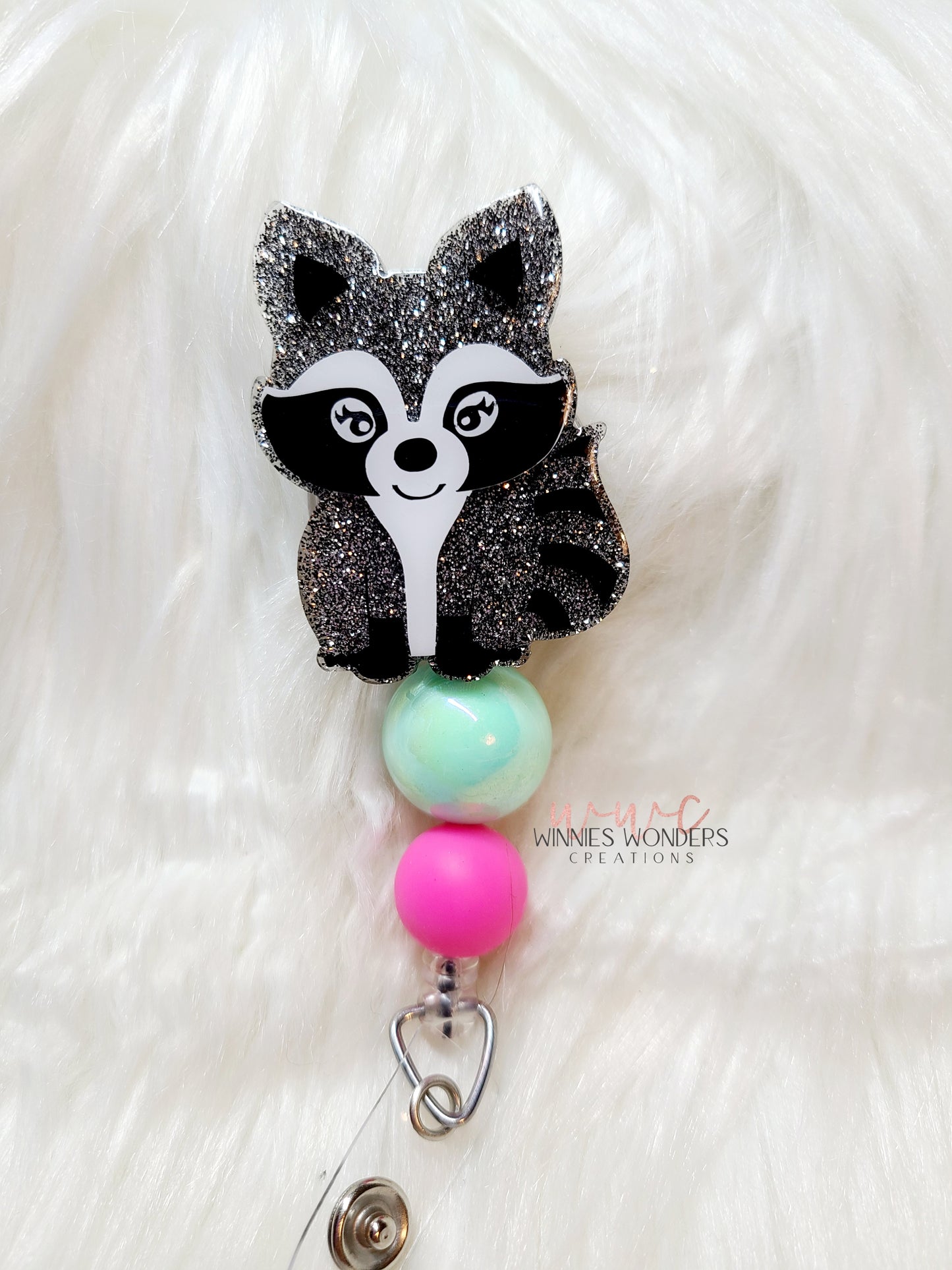 Raccoon Badge Reel