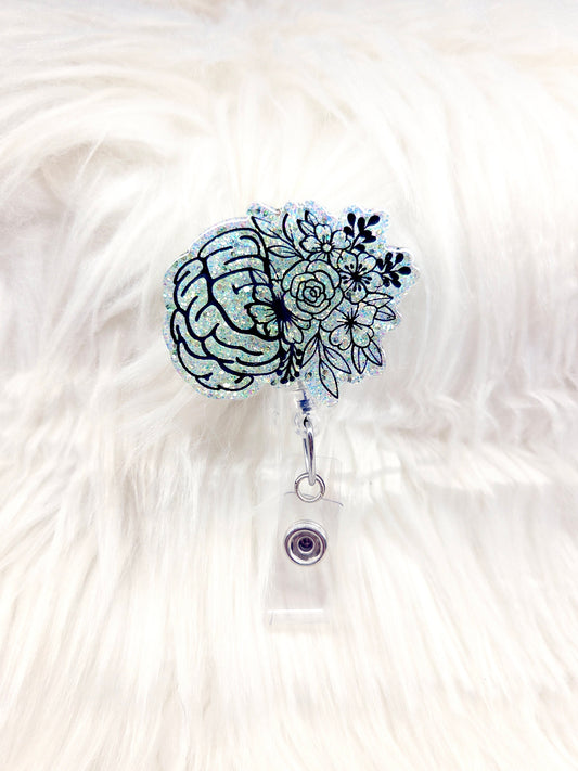 Floral Brain Badge Reel
