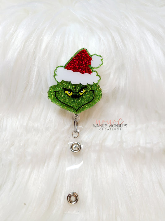 Grinch Badge Reel