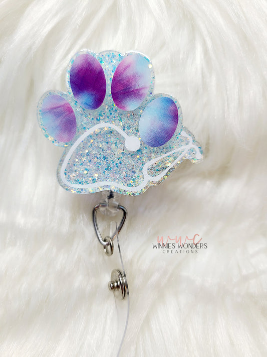 Stethoscope Paw Badge Reel