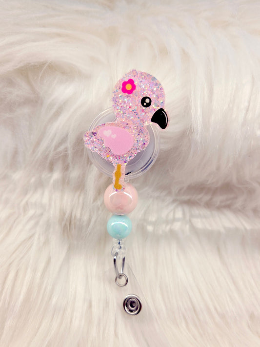 Flamingo Badge Reel