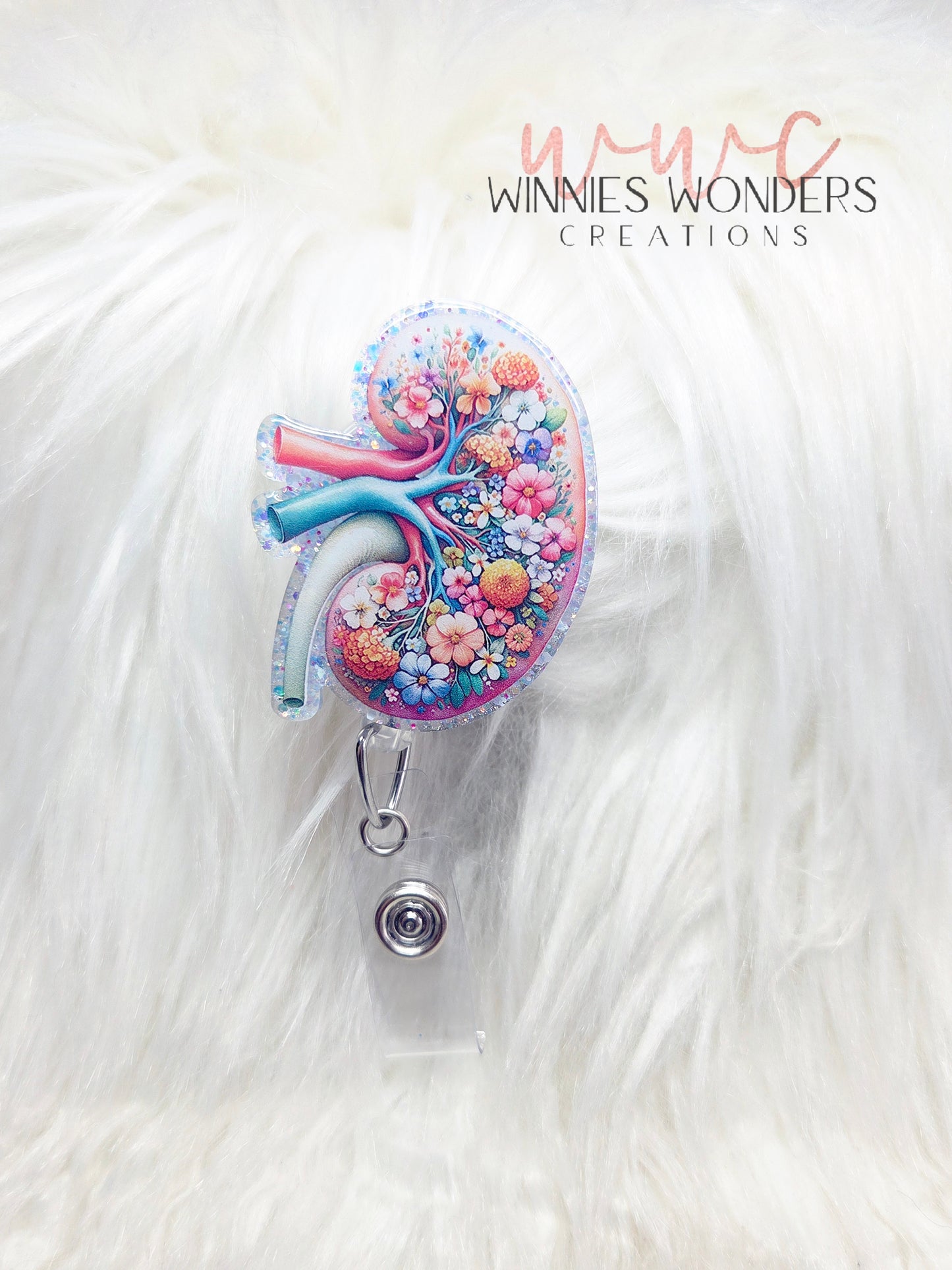 Floral Kidney Badge Reel