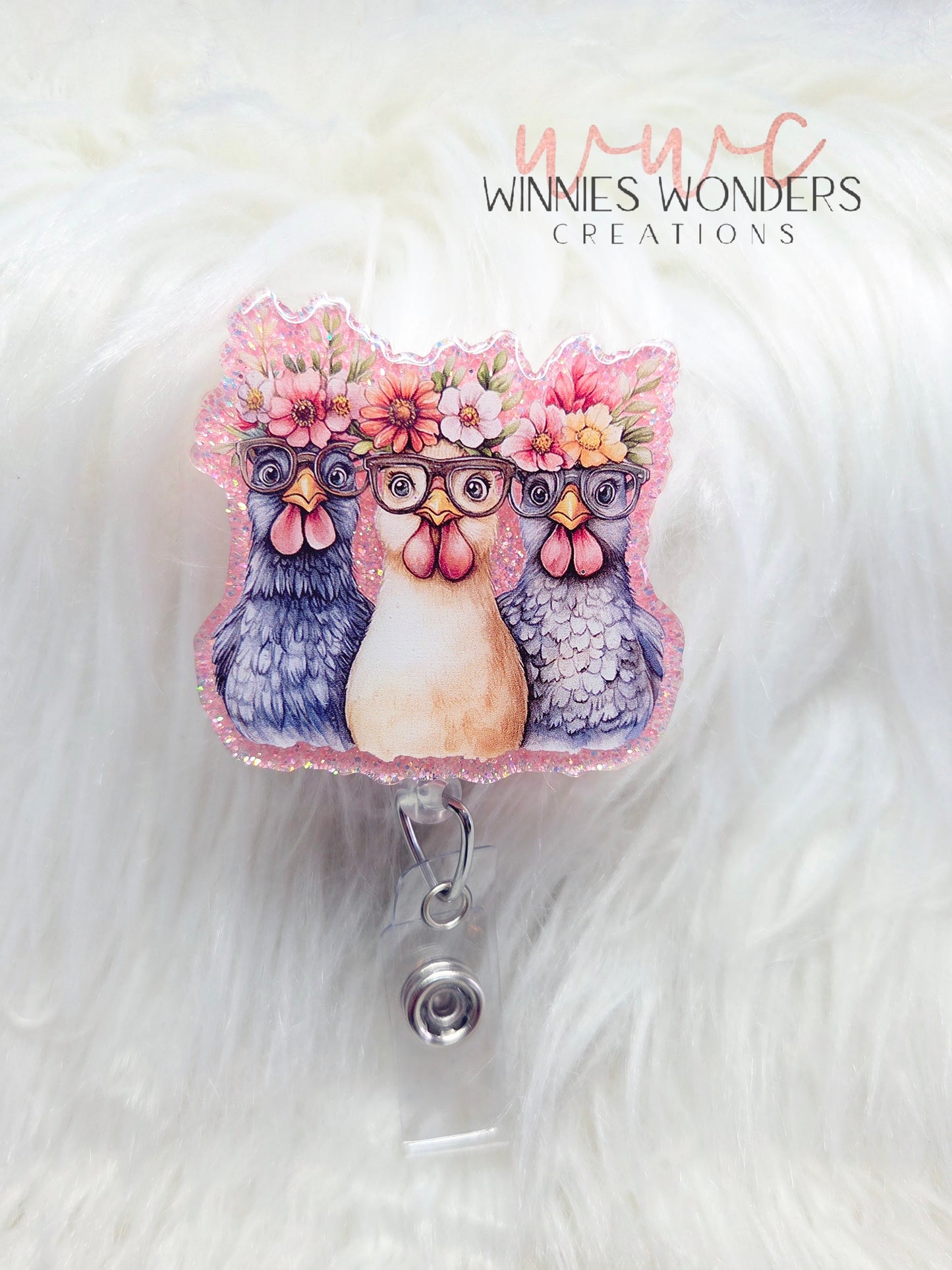 Triple Chicken Badge Reel