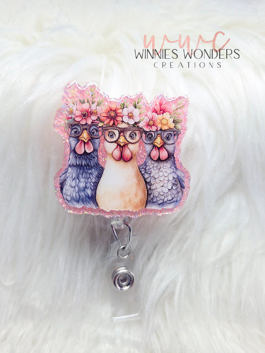 Triple Chicken Badge Reel