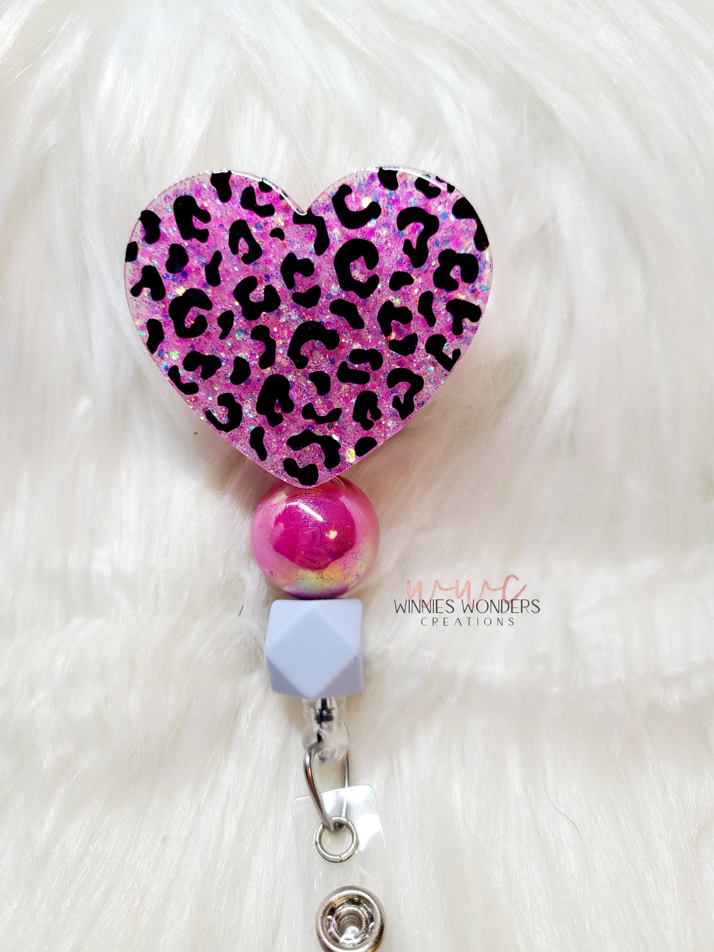 Leopard Heart Badge Reel