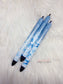 Blue Bows Holiday Glitter Pens