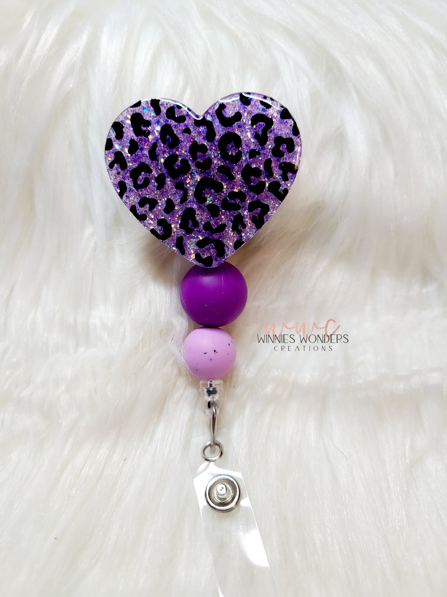 Leopard Heart Badge Reel