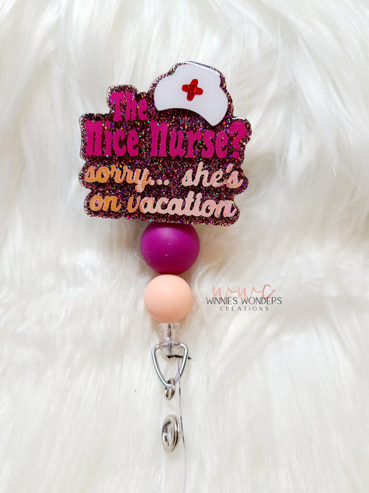 Nice Nurse Badge Reel