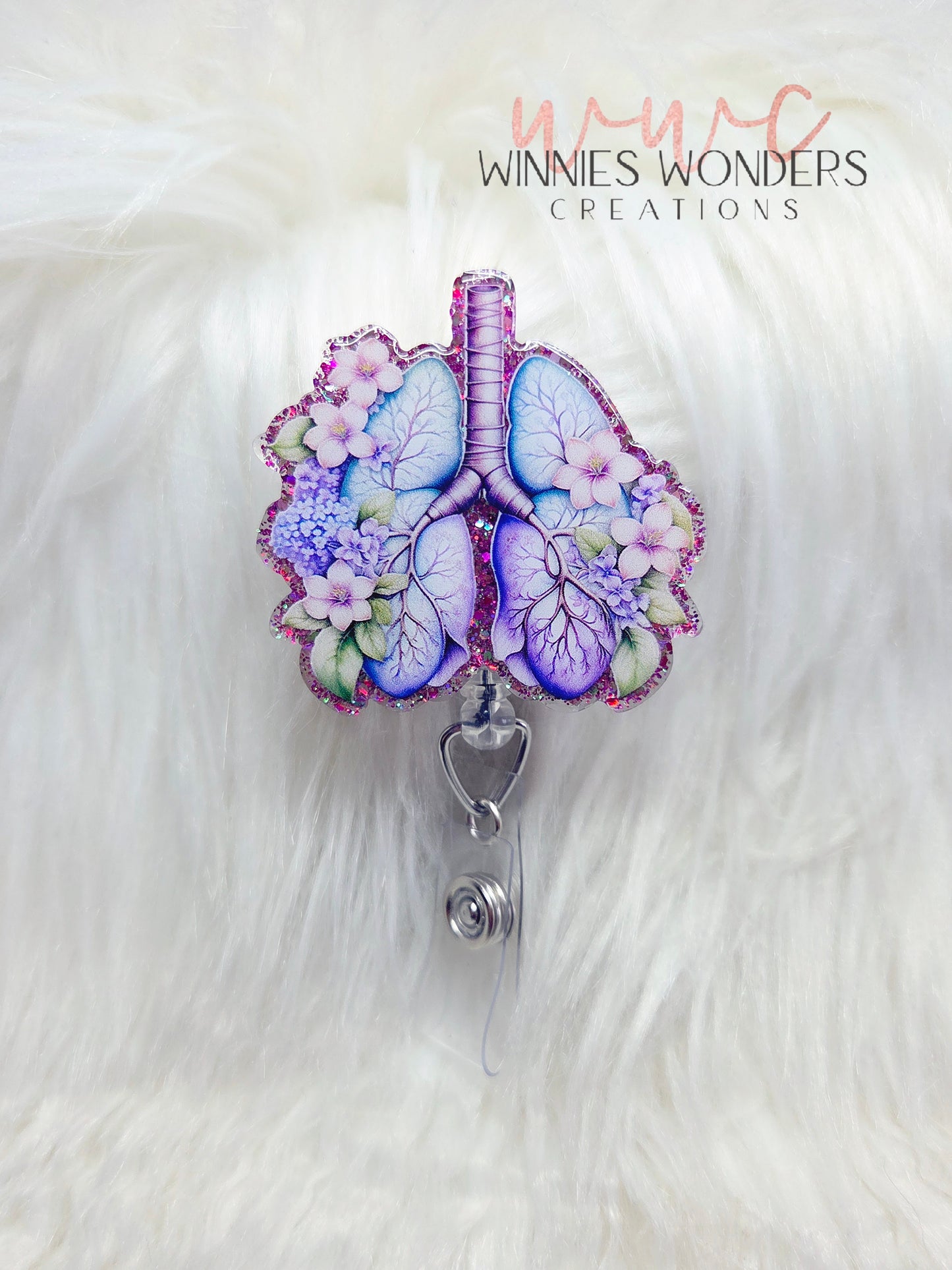 Floral Lungs Badge Reel