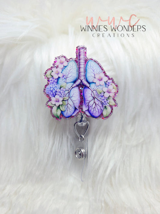 Floral Lungs Badge Reel
