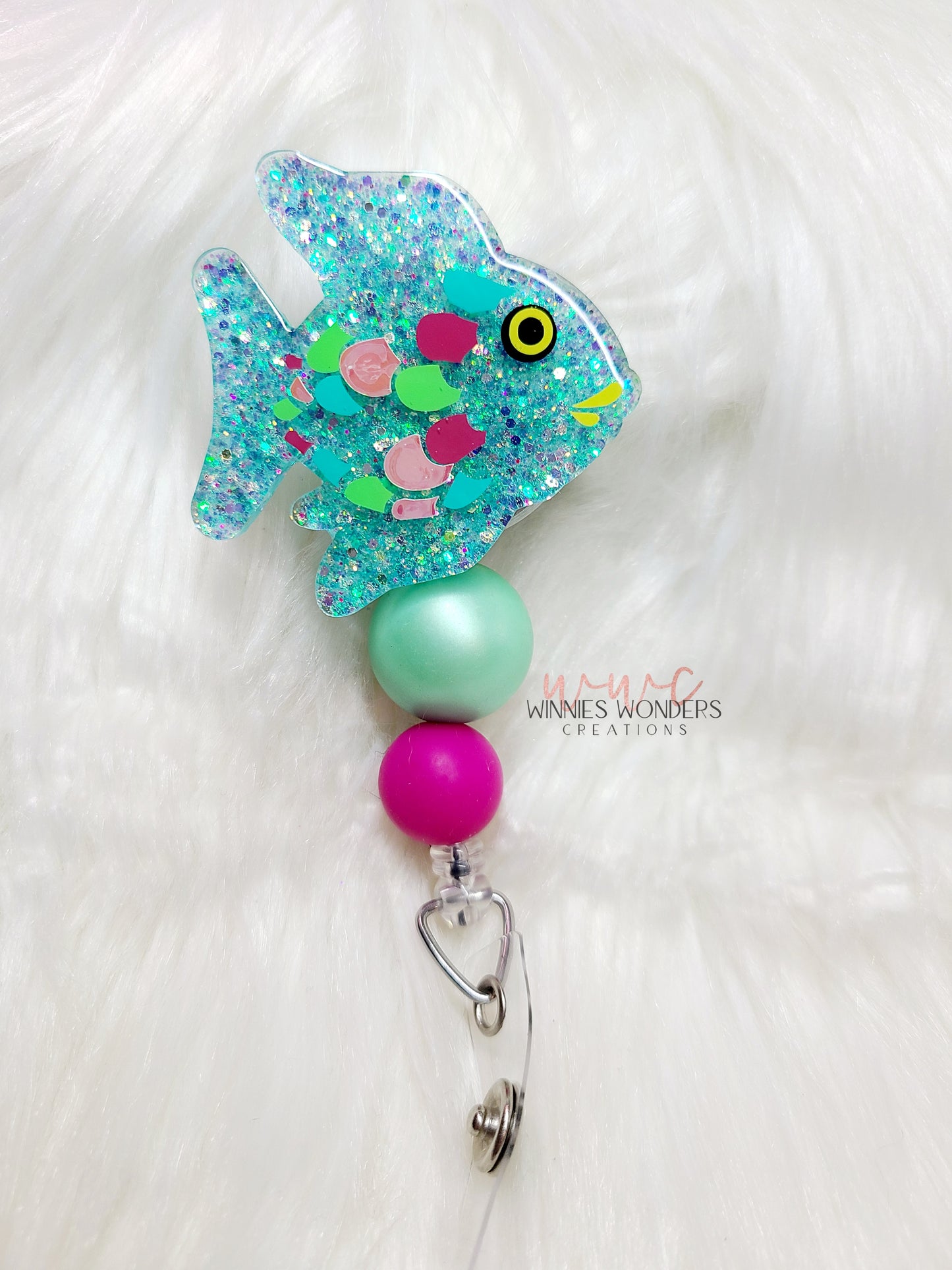 Rainbow Fish Badge Reel