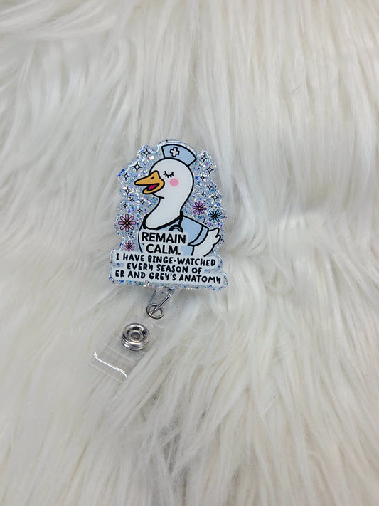 Remain Calm Badge Reel