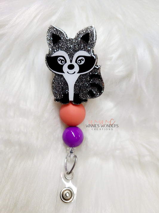 Raccoon Badge Reel