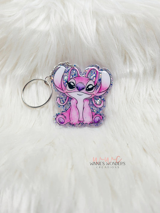 Stitch Angel Keychain