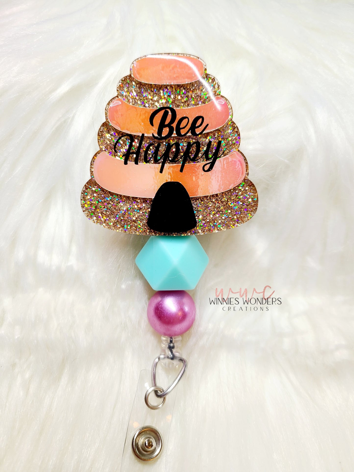 Bee Happy Hive Badge Reel