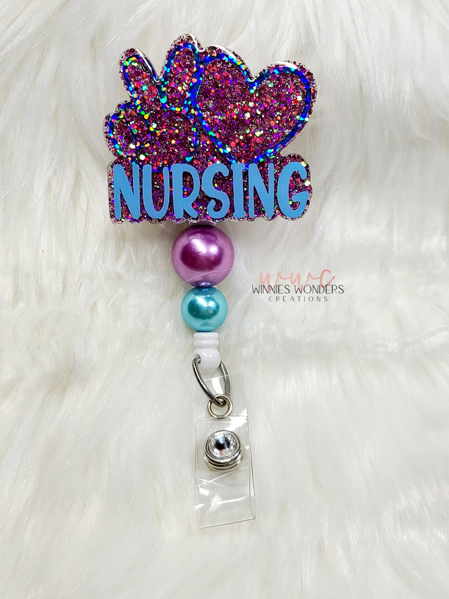 Peace Love Nursing Badge Reel