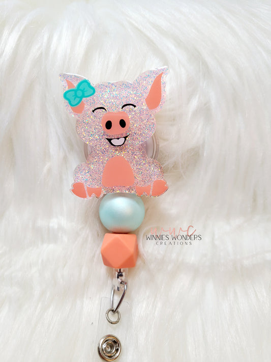 Pig Badge Reel