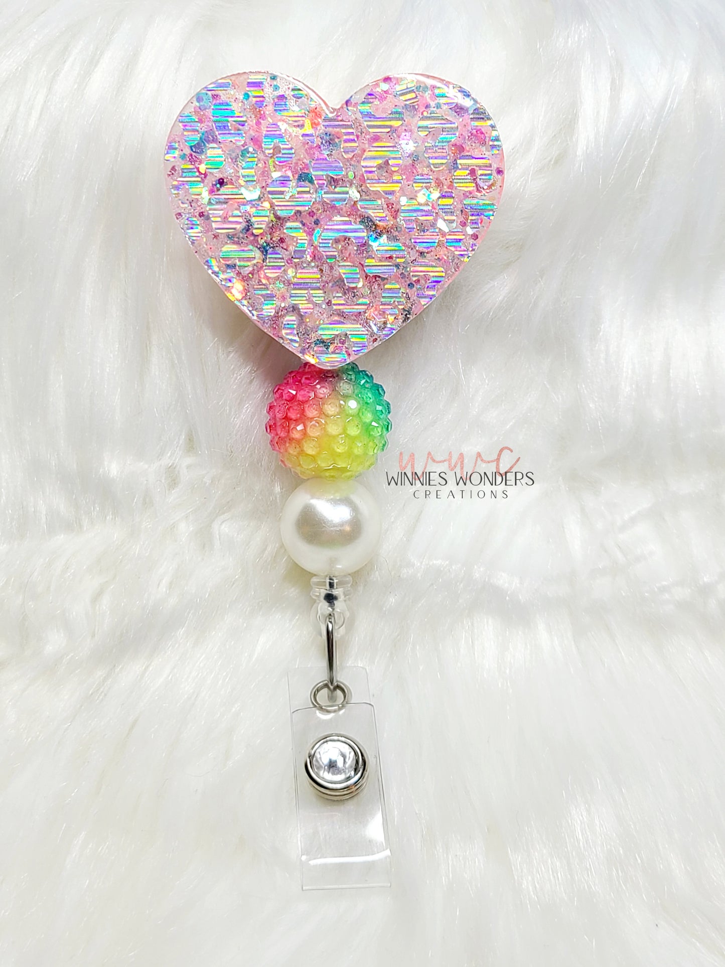 Leopard Heart Badge Reel