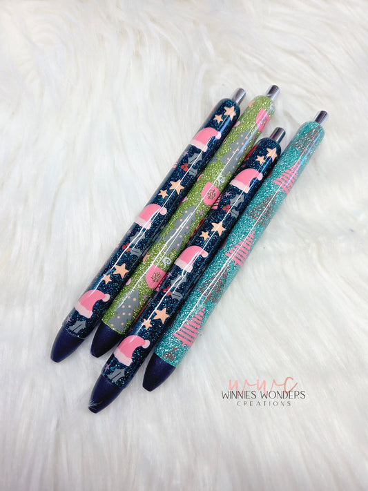 Xmas Time Holiday Glitter Pens