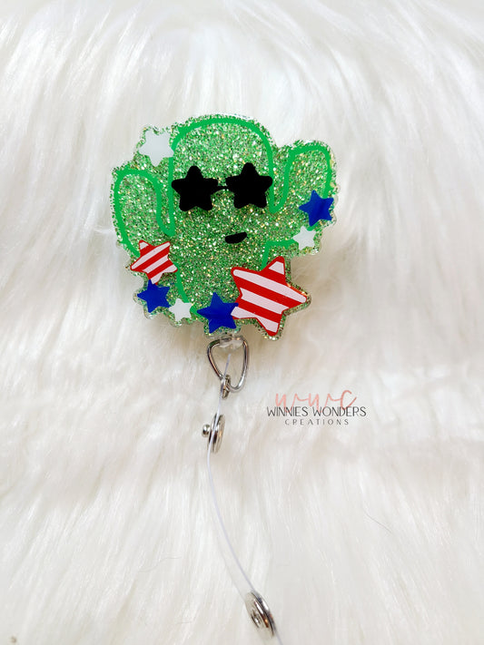 4th of July Cactus Badge Reel