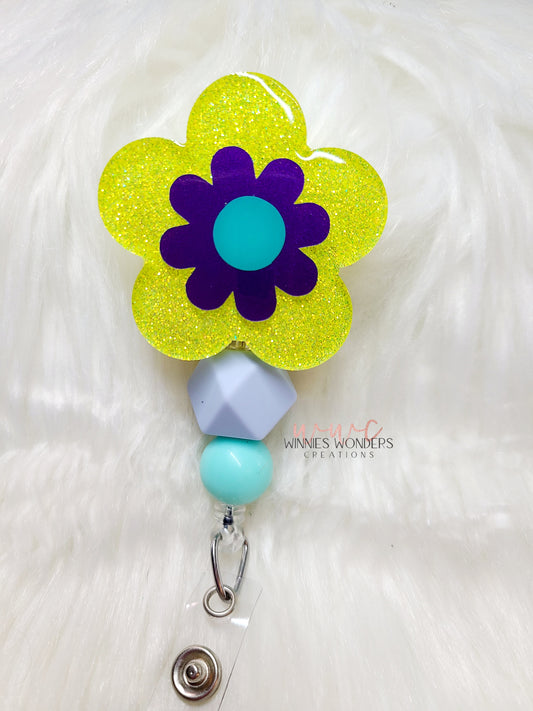 Bubbly Flower Badge Reel