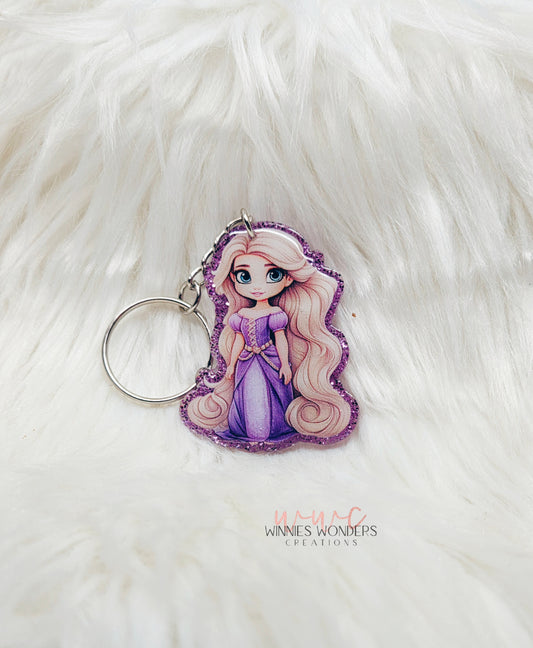 Long Haired Princess Keychain