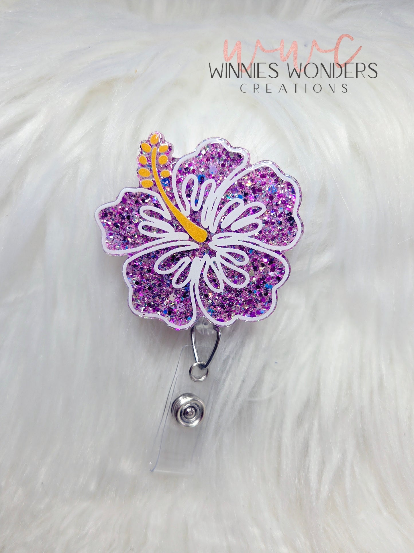 Hibiscus Flower Badge Reel