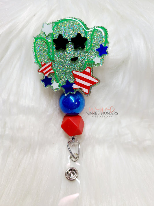 4th of July Cactus Badge Reel