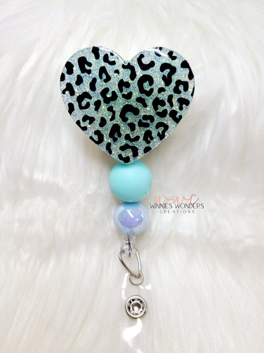 Leopard Heart Badge Reel