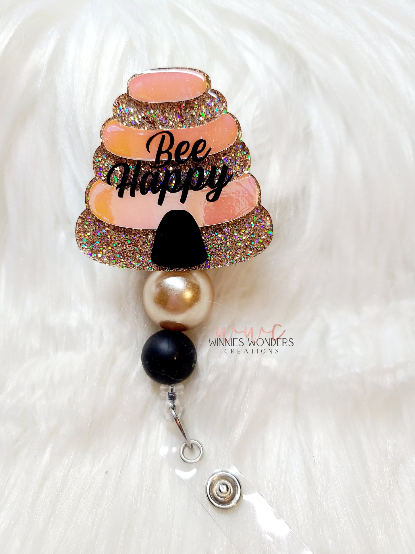 Bee Happy Hive Badge Reel